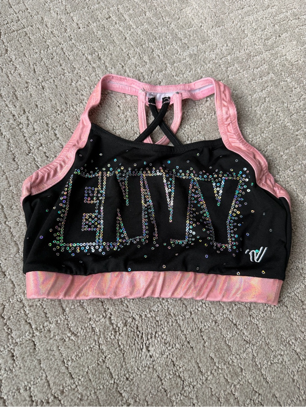 Varsity Envy Sports Bra Size S Pink Black